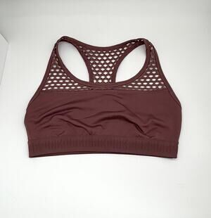 PINK Victoria's Secret Ultimate Sports Bra L Dusty Rose Mesh Racerback Yoga Gym